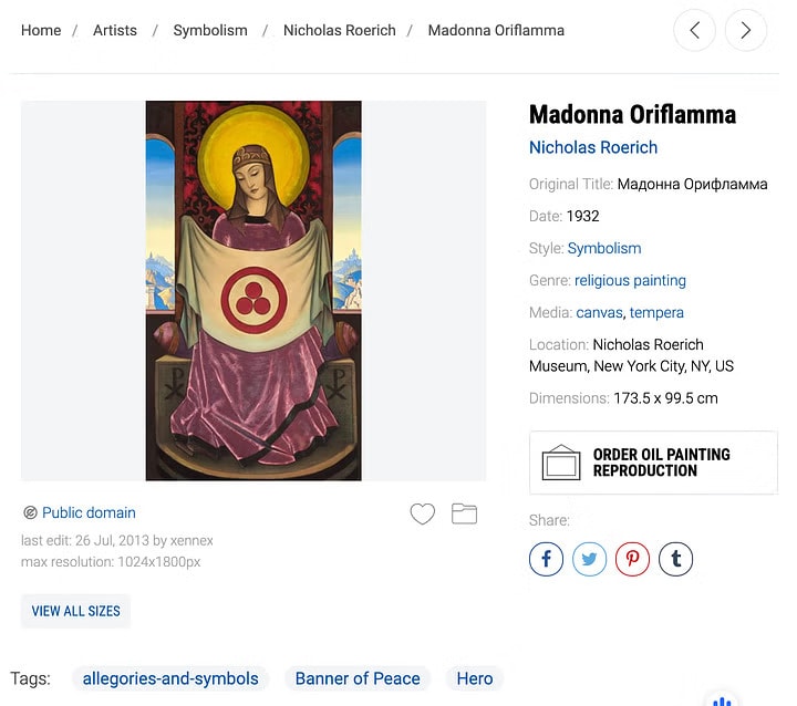 The painting is on display in New York. (Source: WikiArt/Screenshot) The painting is on display in New York. (Source: WikiArt/Screenshot)