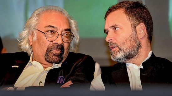 File photo of Sam Pitroda and Rahul Gandhi. (PTI) File photo of Sam Pitroda and Rahul Gandhi. (PTI)