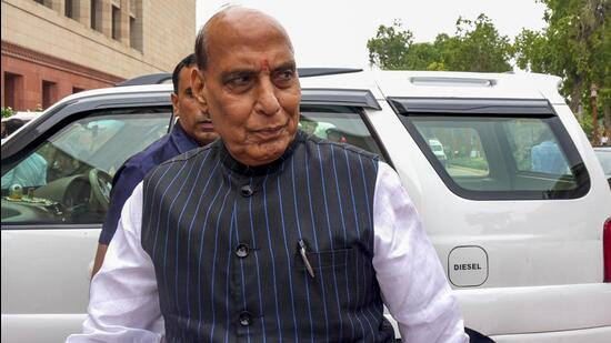 Defence minister Rajnath Singh said the value of production has reached <span class= Defence minister Rajnath Singh said the value of production has reached <span class=