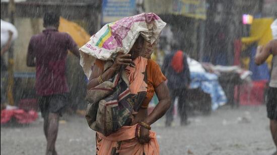 The IMD said light to moderate rainfall was recorded across Delhi. (PTI)