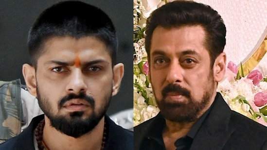 Gangster Lawrence Bishnoi and Bollywood actor Salman Khan 