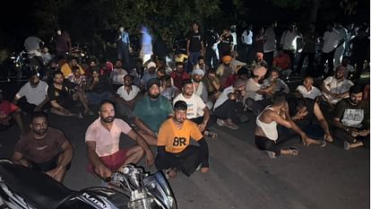 Angry people blocked the highway in protest against power cut in Halwara Ludhiana.