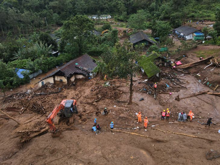 वायनाड में आज चौथे दिन भी रेस्क्यू ऑपरेशन जारी है। लोगों के शवों को निकालने काम जारी है।