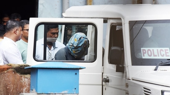 Police produce R. G. Kar Medical College and Hospital rape and murder case accused Sanjoy Roy at Sealdah Court in Kolkata on Saturday. (ANI Photo)