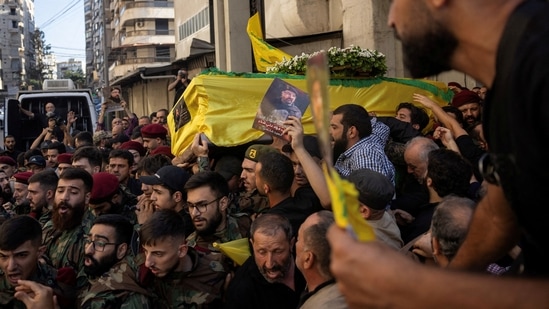 Latest news on August 2, 2024: Members of Hezbollah carry the coffin of Fuad Shukr, a senior Hezbollah commander who was killed by an Israeli strike on Tuesday, during his funeral in Beirut's southern suburbs, Lebanon August 1, 2024. REUTERS