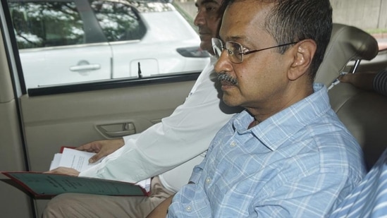 Arvind Kejriwal in CBI custody in July. (PTI)