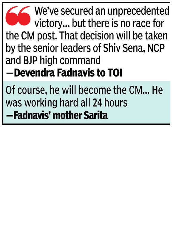 Kaun banega CM? Just short of majority on its own, BJP may push for Fadnavis