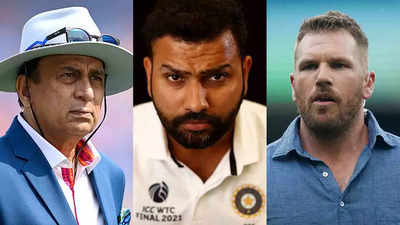Sunil Gavaskar, Rohit Sharma and Aaron Finch. (Getty Images) 'If your wife's going to have a baby...': Aaron Finch disagrees with Sunil Gavaskar on Rohit Sharma's availability