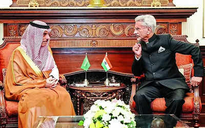 Union minister S Jaishankar with Saudi counterpart India backs early Gaza truce: EAM Jaishankar to Saudi counterpart