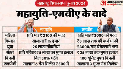 Mahayuti vs MVA Manifesto comparison in maharashtra assembly election news in hindi