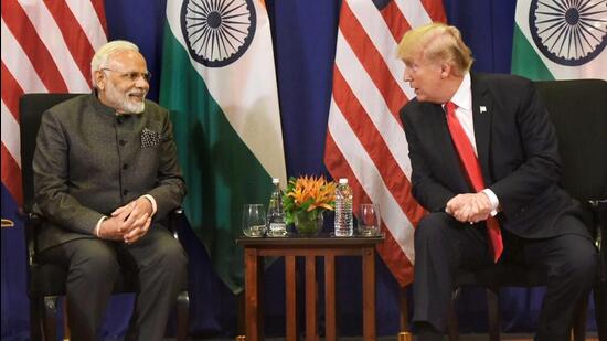 In this November 13, 2017, Indian Prime Minister Narendra Modi meets the then President of United States of America (USA) Donald Trump in Manila. (PTI)