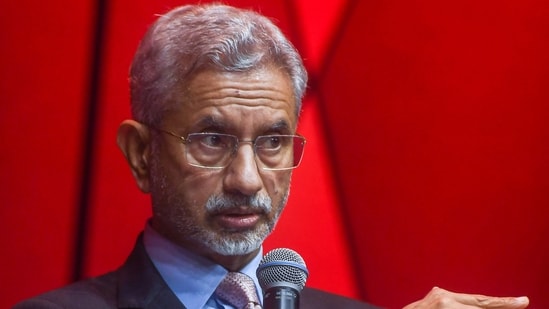 Union external affairs Minister S Jaishankar addresses the gathering during the silver jubilee celebrations of the Aditya Birla Group's scholarships programme in Mumbai. (PTI)(PTI)