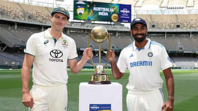 Pat Cummins and Jasprit Bumrah with the Border-Gavaskar Trophy. (Photo credit: Cricket Australia) 'Pressure on Australia or India?': Wasim Jaffer and Michael Vaughan engage in debate ahead of the Perth Test