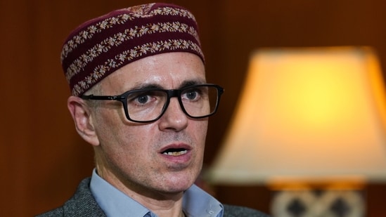 Jammu and Kashmir Chief Minister Omar Abdullah during an interview with PTI, in New Delhi, Friday, Dec. 13, 2024.(PTI)