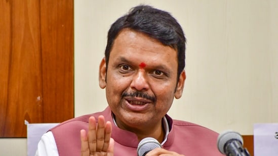 Mumbai: Maharashtra Chief Minister Devendra Fadnavis addresses a press conference after his swearing-in, in Mumbai, Thursday, Dec. 5, 2024. (PTI Photo)(PTI12_05_2024_000455A) *** Local Caption *** Mumbai: Chief Minister Devendra Fadanvis after swearing-in ceremony addressing media at Mantralaya, in Mumbai on Thursday, December 5, 2024. (Photo by(PTI)