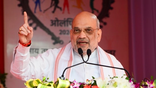 Amit Shah said Congress governments never built the Ambedkar memorial.(PTI file photo) Amit Shah said Congress governments never built the Ambedkar memorial.(PTI file photo)