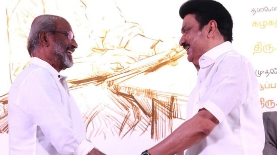 Megastar Rajinikanth celebrates his 74th birthday on December 12. (X/@mkstalin)