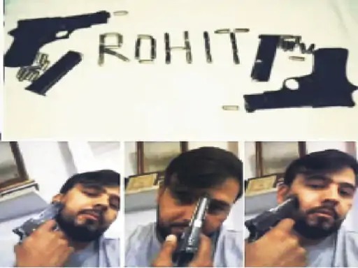 गैंगस्टर रोहित गोदारा हथियारों के साथ सोशल मीडिया पर फोटो डालता रहता है। उसकी सही लोकेशन के बारे में अलग-अलग जानकारी सामने आती रहती है।