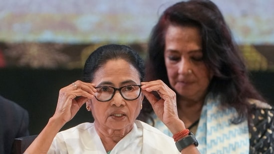 West Bengal chief minister Mamata Banerjee during the inauguration of the 30th Kolkata International Film festival in Kolkata on Dec 4. (PTI)(PTI) West Bengal chief minister Mamata Banerjee during the inauguration of the 30th Kolkata International Film festival in Kolkata on Dec 4. (PTI)(PTI)