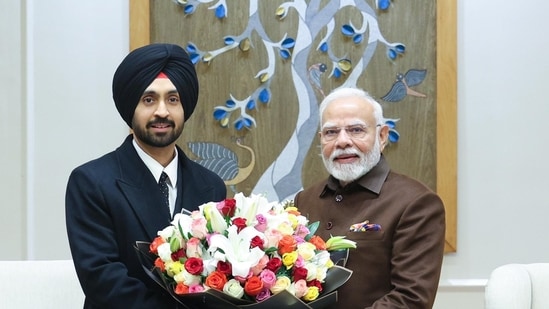 Diljit Dosanjh met Prime Minister Narendra Modi. (Diljit Dosanjh/X) Diljit Dosanjh met Prime Minister Narendra Modi. (Diljit Dosanjh/X)
