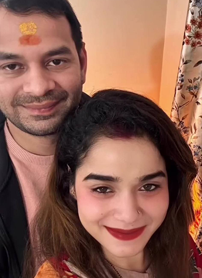 तेजप्रताप यादव के साथ अनुष्का यादव। ये फोटो बीते चार दिनों से वायरल हो रही है।