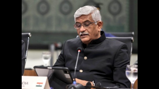 Union minister Gajendra Singh Shekhawat at the 10th Brics meeting of culture ministers in Brazil’s Brasília. (X) Union minister Gajendra Singh Shekhawat at the 10th Brics meeting of culture ministers in Brazil’s Brasília. (X)