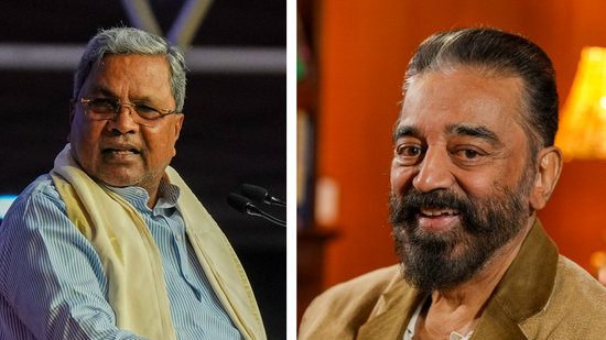 Karnataka chief minister Siddaramaiah and actor Kamal Haasan.(PTI photos) Karnataka chief minister Siddaramaiah and actor Kamal Haasan.(PTI photos)