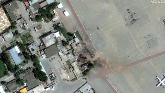 The May 10 strike took out the northern air command-control network at Nur Khan airbase in Chaklala. (AP) The May 10 strike took out the northern air command-control network at Nur Khan airbase in Chaklala. (AP)