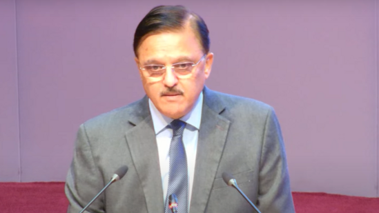 Justice Abhay Shreeniwas Oka during the farewell function organised for him by the Supreme Court Bar Association (SCBA).(YouTube/SupremeCourtBarAssociation)