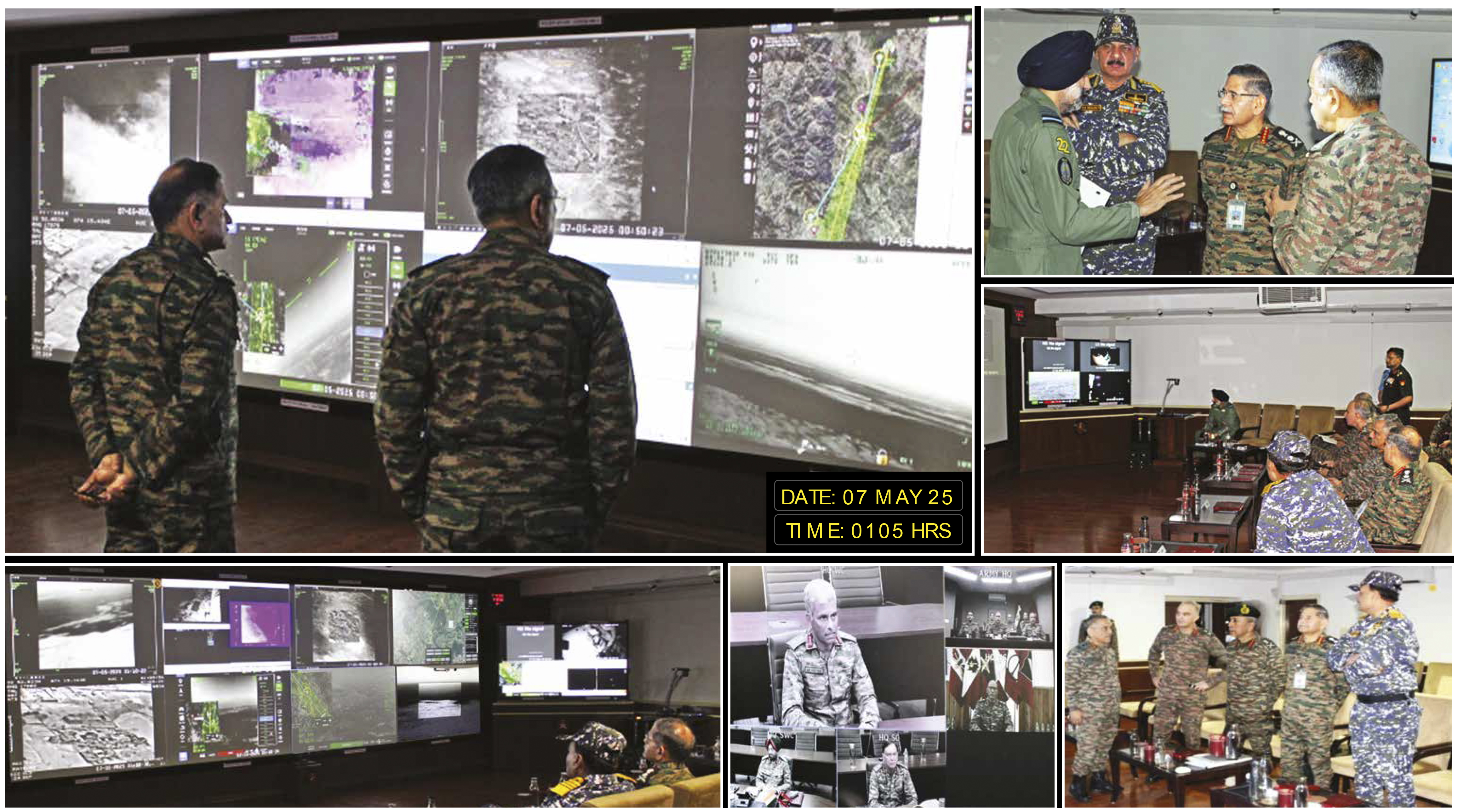 In this image from the May edition of the Indian Army's monthly magazine 'Baatcheet', top military commanders monitor 'Operation Sindoor' live.(PTI) In this image from the May edition of the Indian Army's monthly magazine 'Baatcheet', top military commanders monitor 'Operation Sindoor' live.(PTI)