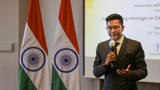 TMC MP Abhishek Banerjee is a member of the all-party delegation on Operation Sindoor led by JD-U leader Sanjay Kumar Jha, (PTI) TMC MP Abhishek Banerjee is a member of the all-party delegation on Operation Sindoor led by JD-U leader Sanjay Kumar Jha, (PTI)