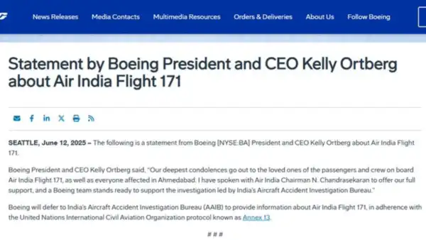 Boeing statement